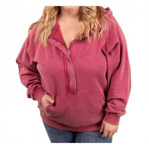 NEW MICHELLE MAE cozy core hoodie in berry